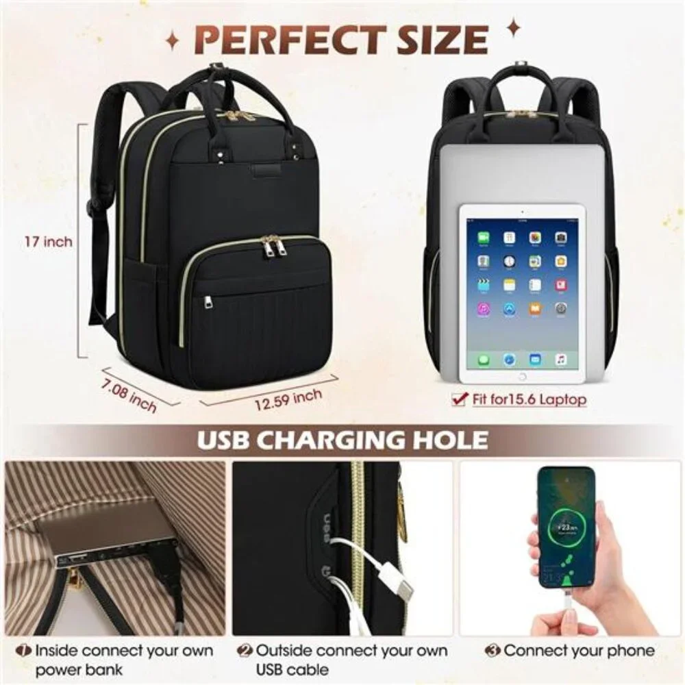 Laptop Backpack for Women 15.6 Inch Fashion Carry on Travel Backpack